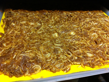 Onion Bread in the dehydrator