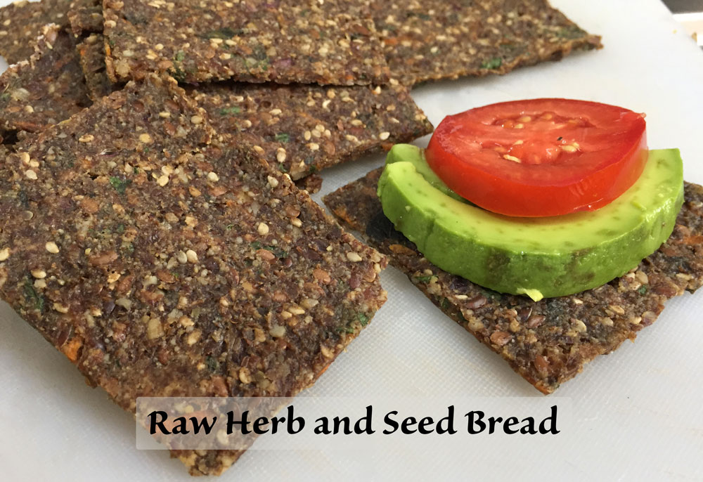raw herb and seed bread